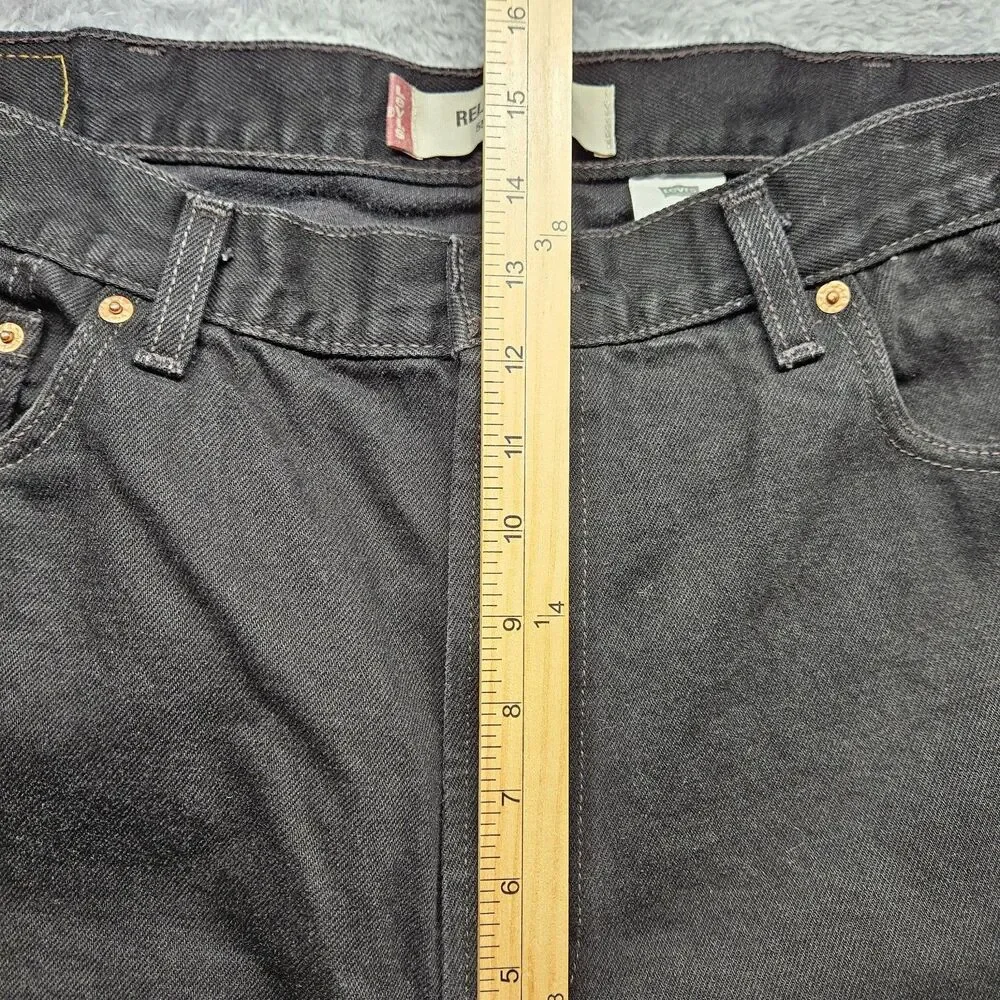 Levi's Mens Black 550 Jeans Relaxed 40x32 Made In USA Casual Neutral
